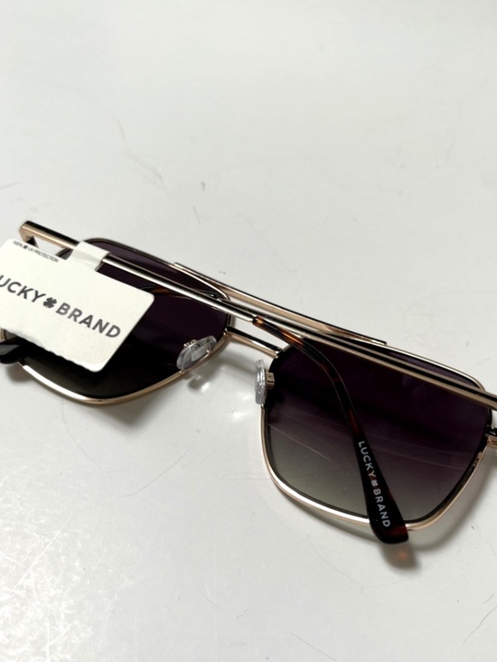 New LUCKY BRAND Double Bridge Aviator Sunglasses Metal Brown Lens main image 6
